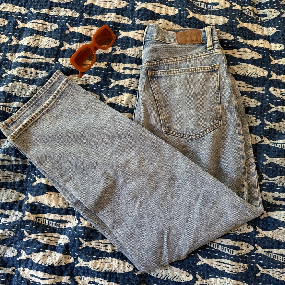 Madewell Blue Baggy Straight Jeans
